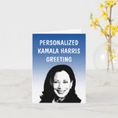 Carte de vœux personnalisée Kamala Harris (Fleur jaune)