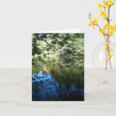 Carte de vœux personnalisée Lac Calme (Fleur jaune)