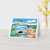 Carte de voeux personnalisée Moses bébé (Fleur jaune)