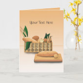 Carte de voeux personnalisée Pain Cuit (Fleur jaune)