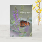 Carte de voeux personnalisée Papillon (Fleur jaune)