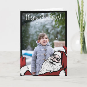 Carte de voeux personnalisée Père Noël vintage