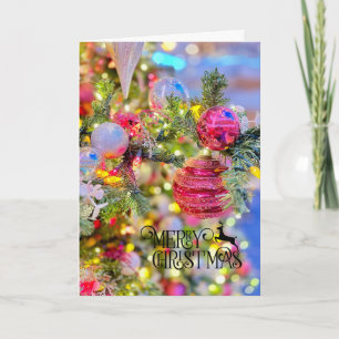 Carte de vœux personnalisée pour arbre de Noël