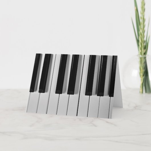 Carte de voeux personnalisée pour clavier de piano (Devant)