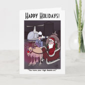 Carte de vœux personnalisée pour feux de route (Devant)