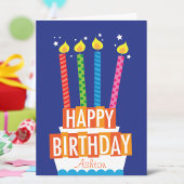 Carte de voeux personnalisée pour gâteau d'anniver