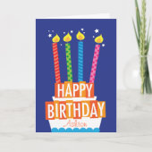 Carte de voeux personnalisée pour gâteau d'anniver (Devant)