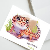 Carte de vœux personnalisée pour Gecko léopard