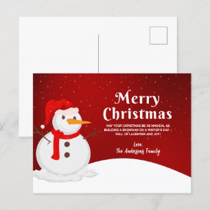 Carte de voeux personnalisée pour la carte postale