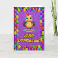 Carte de vœux personnalisée pour la dinde de Thank
