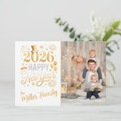 Carte de vœux personnalisée pour le Nouvel An avec (Debout devant)