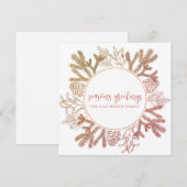 Carte de vœux personnalisée pour les Fêtes (Devant / Derrière)