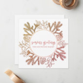 Carte de vœux personnalisée pour les Fêtes (Devant/Arrière en situation)