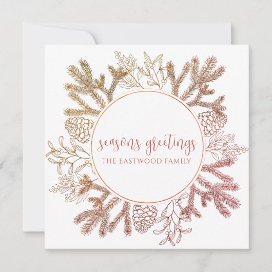 Carte de vœux personnalisée pour les Fêtes (Devant)