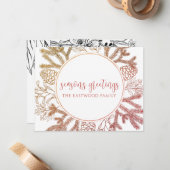 Carte de vœux personnalisée pour les fêtes de fin  (Devant/Arrière en situation)