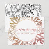 Carte de vœux personnalisée pour les fêtes de fin  (Devant / Derrière)