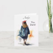 Carte de voeux personnalisée pour l'obtention d'un (Devant)