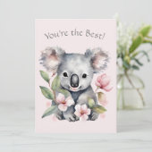 Carte de voeux personnalisée pour l'ours Koala (Debout devant)
