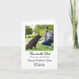 carte de voeux personnalisée pour papa chien