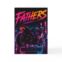Carte de vœux personnalisée pour papa motard