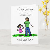 Carte de voeux personnalisée pour père et fille (Fleur jaune)