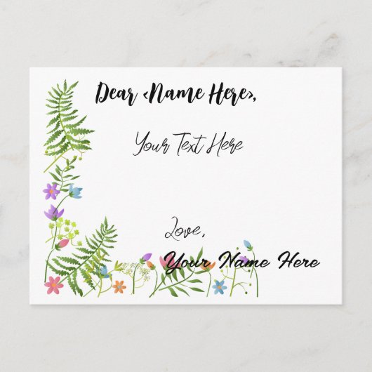 Carte de vœux personnalisée pour toutes occasions (Devant)