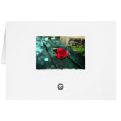 Carte de voeux personnalisée Red Rose moderne (Dos Horizontal)