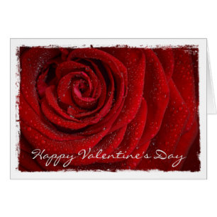 Carte de voeux personnalisée Red Rose moderne