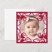 Carte de voeux personnalisée Red Roses (Devant / Derrière)