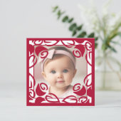 Carte de voeux personnalisée Red Roses (Debout devant)