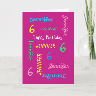Carte de vœux personnalisée, Rose, 6ème Anniversai