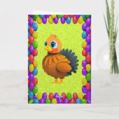 Carte de voeux personnalisée Thanksgiving Turkey (Dos)