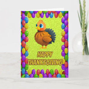 Carte de voeux personnalisée Thanksgiving Turkey