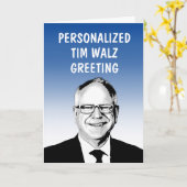 Carte de vœux personnalisée Tim Walz (Fleur jaune)