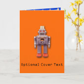 Carte de voeux personnalisée Toy Robot (Fleur jaune)