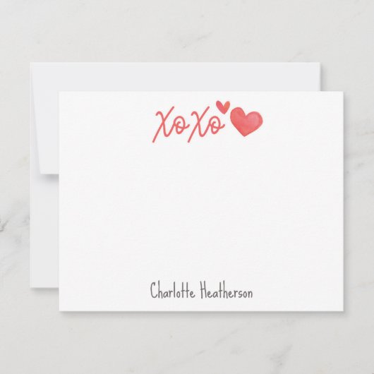 Carte de vœux personnalisée xoxo (Devant)