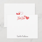 Carte de vœux personnalisée xoxo (Devant / Derrière)