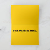 Carte de voeux personnalisée Yellow Digger (Intérieur)