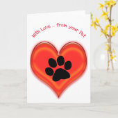 Carte de voeux - Pet Valentine (Fleur jaune)