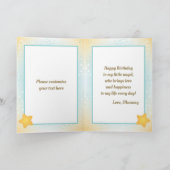 Carte de voeux Petit ange Vieux d'un an (Intérieur)