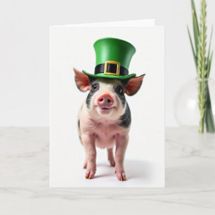Carte de vœux Petit Cochon Chanceux