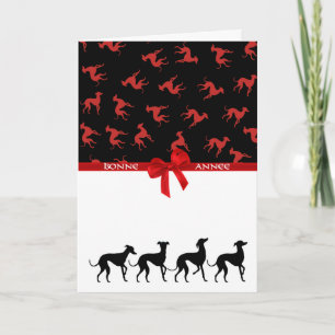 Carte de voeux Petits Lévriers Italiens Feestdagen Kaart