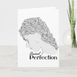 Carte de voeux peu commune de blanc de perfection