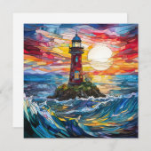 Carte de voeux phare (Devant / Derrière)