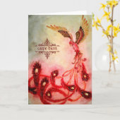 Carte de voeux Phoenix Blank (Fleur jaune)