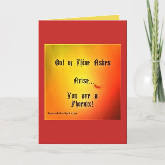 Carte de voeux Phoenix Inspirational Quote (Devant)