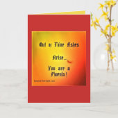 Carte de voeux Phoenix Inspirational Quote (Fleur jaune)