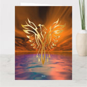 Carte de vœux Phoenix Rising (Dos)