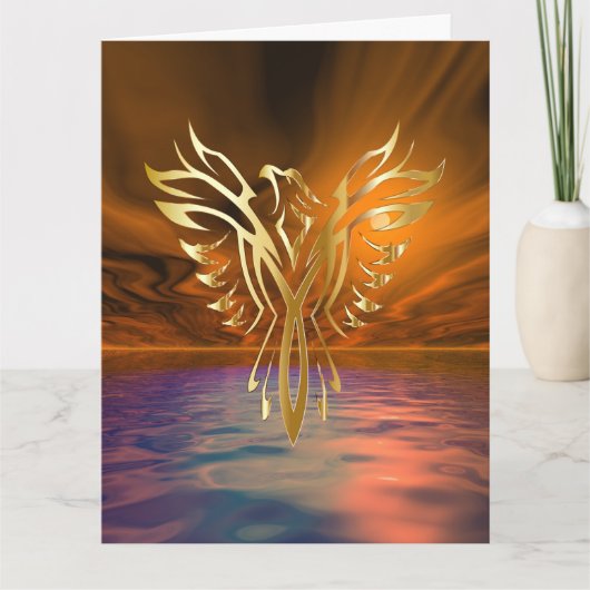 Carte de vœux Phoenix Rising (Devant)