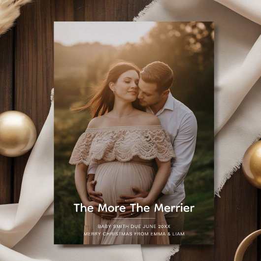 Carte de vœux photo Annonce de bébé à bord pour le